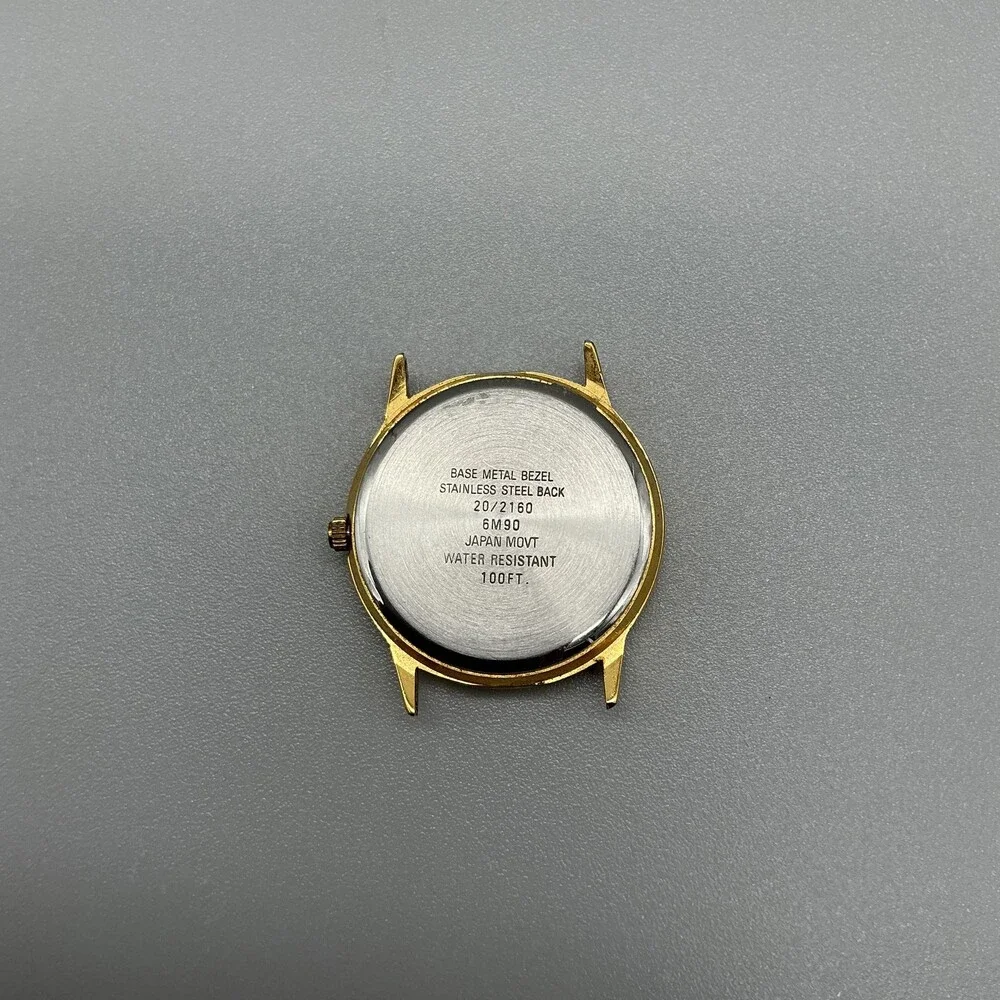 Vintage Armitron Womens Watch 32mm Gold Tone Moon Phase NOT RUNNING FOR PARTS